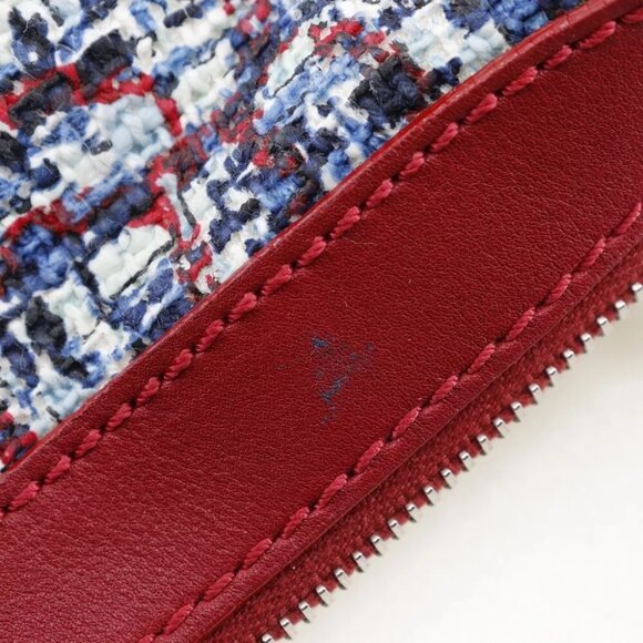 CHANEL One Belt Shoulder Bag Clover charm Red tweed Women - Picture 9 of 12